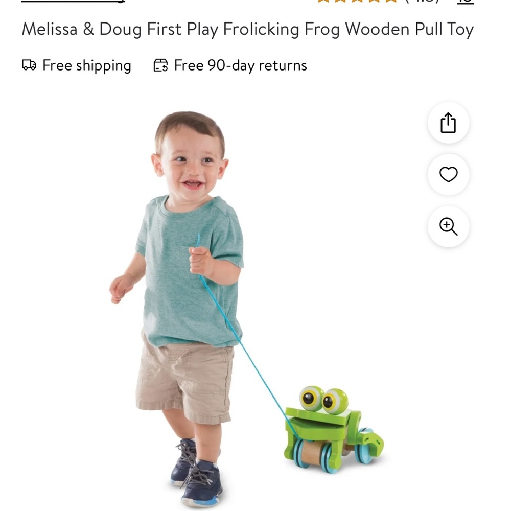 Melissa & Doug Wooden Frog Pull Toy